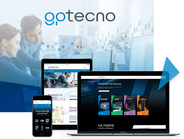 Serotonina è felice di collaborare con Gptecno per Brand Identity e WEB / UX