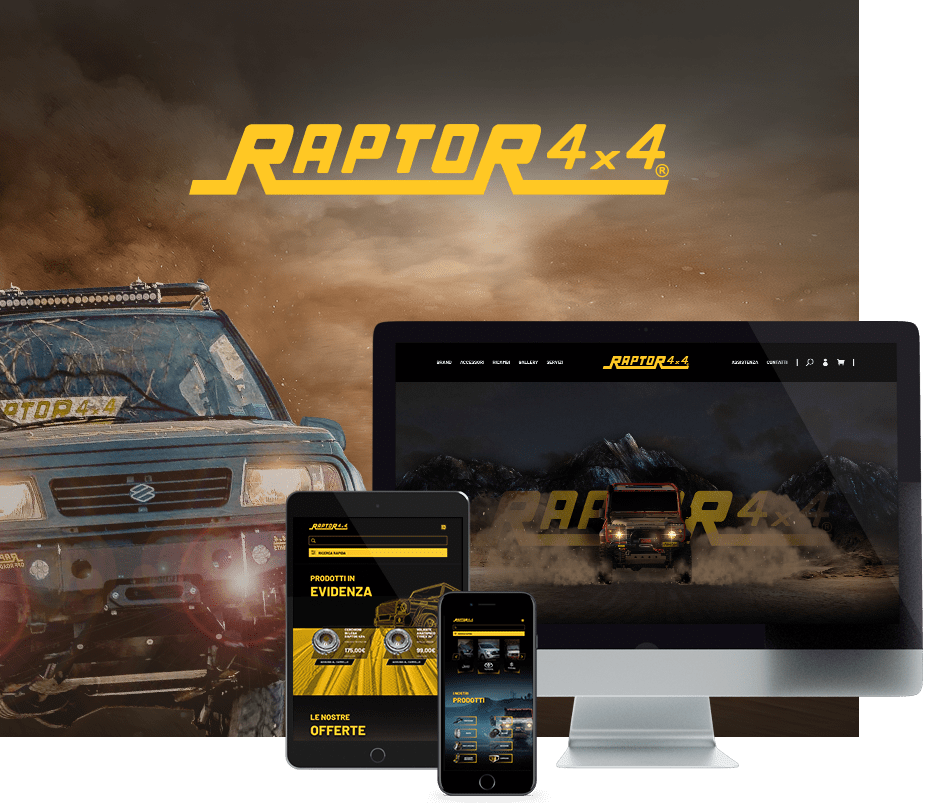 Serotonina è felice di collaborare con Raptor 4x4 per Web / UX