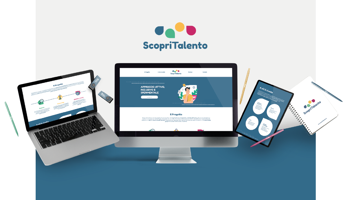 Serotonina è felice di collaborare con ScopriTalento per Brand Identity e WEB / UX